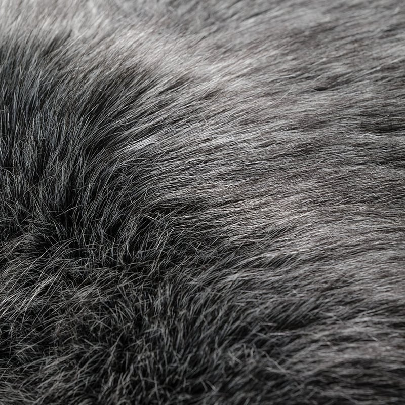 Montana Fur Smokey Black Floor Cushion 