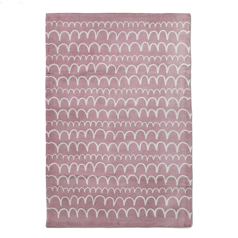 Printed Floor Rugs 100x140cm Pink Curly Wurly