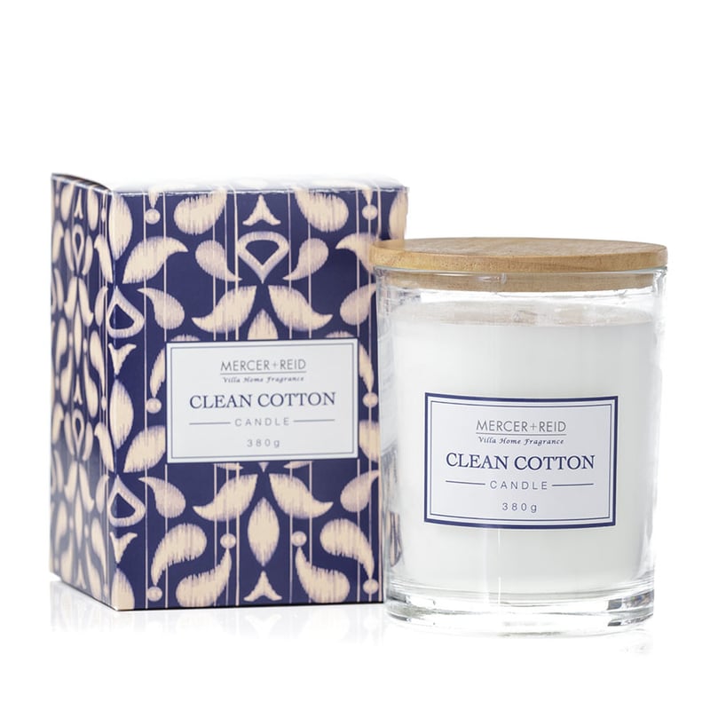 Villa Home Fragrance Clean Cotton Blue Candle
