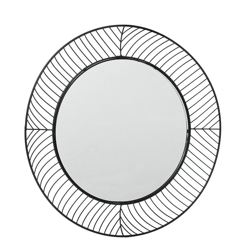 Luca Mirror Range 48cm Black Round