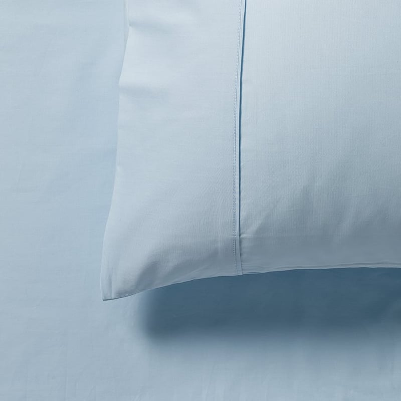 300TC Light Weight Percale Sheet Set Powder Blue