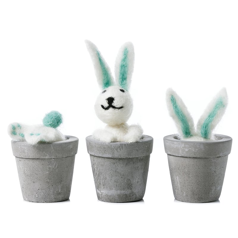 Rabbit in a Pot Ears Up