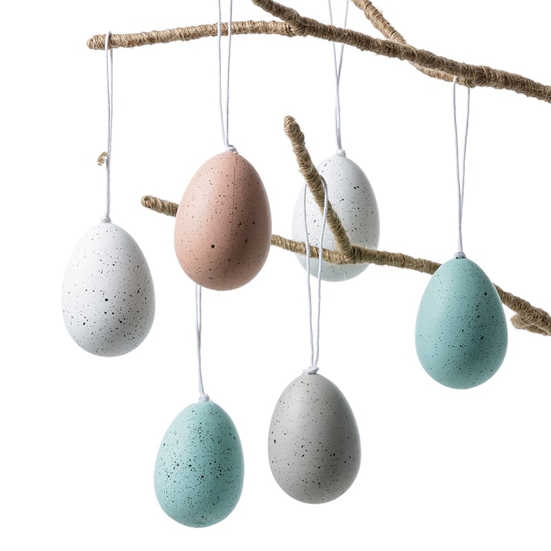 Hanging Easter Eggs Pack of 6 Multi Speckle 