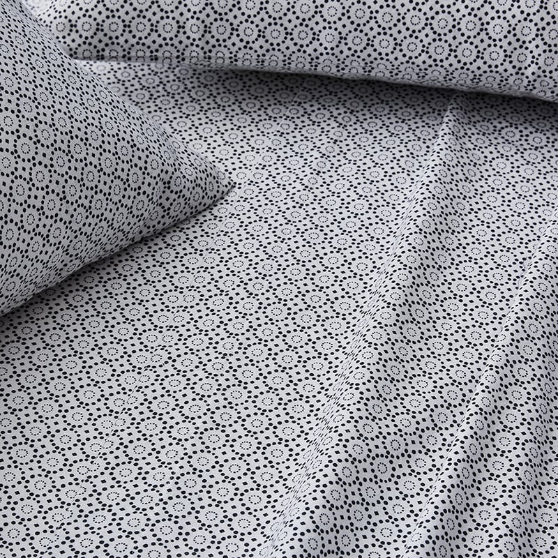 Moroccan Tile Flannelette Printed Sheet Set Blue