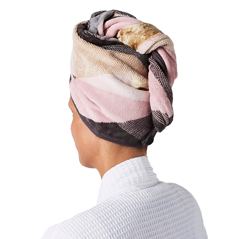 Ohio Hair Towel Wrap Metallic Rose