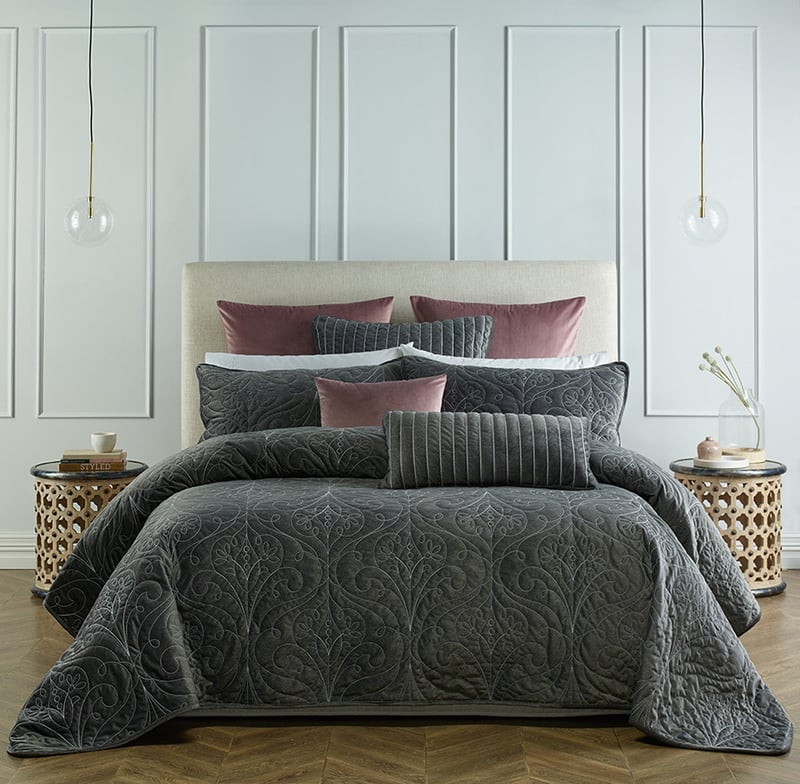 Genevieve Coverlet Set Coal