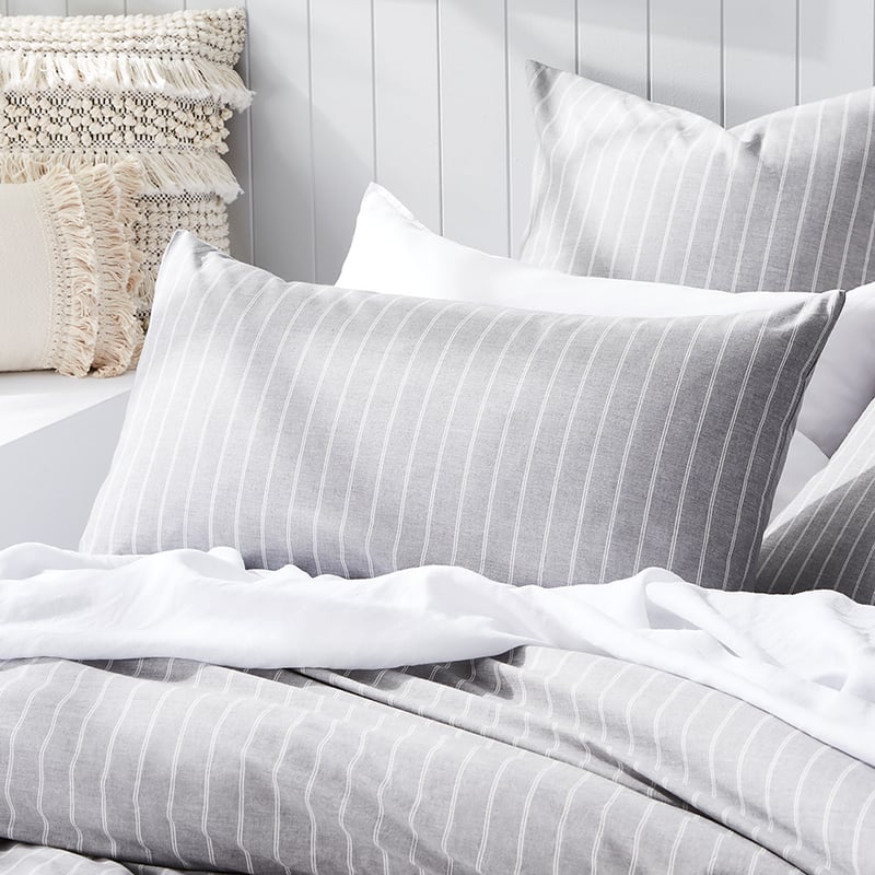 Srick Grey Quilt Cover Set