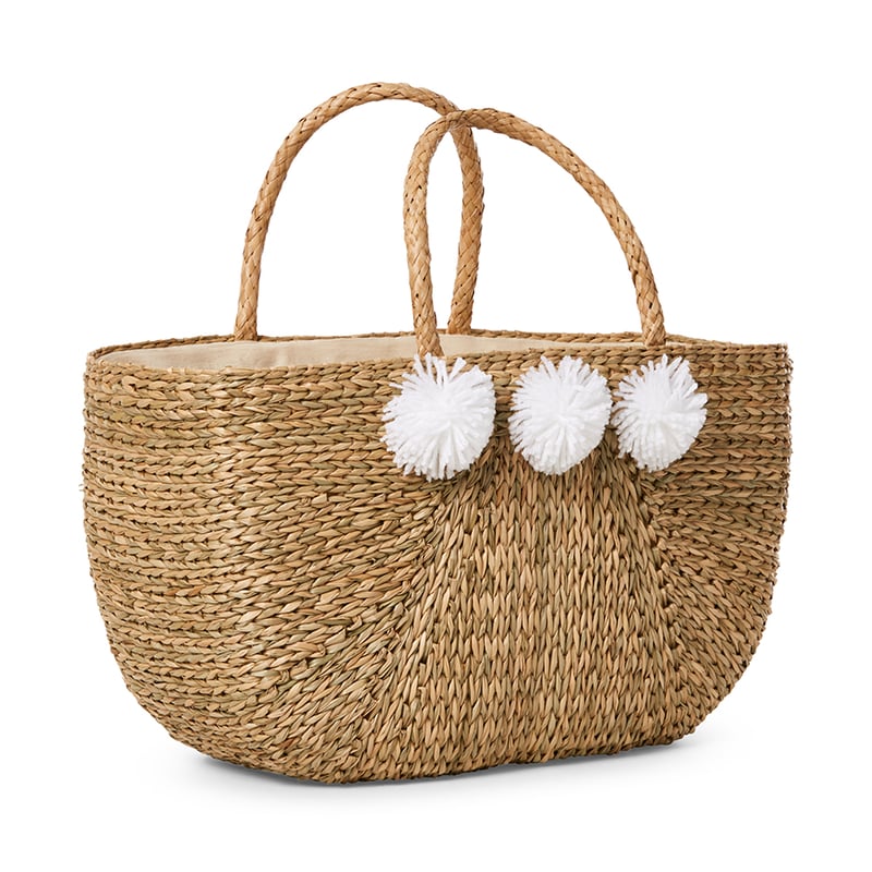 Seagrass Beach Bag Pom Poms 