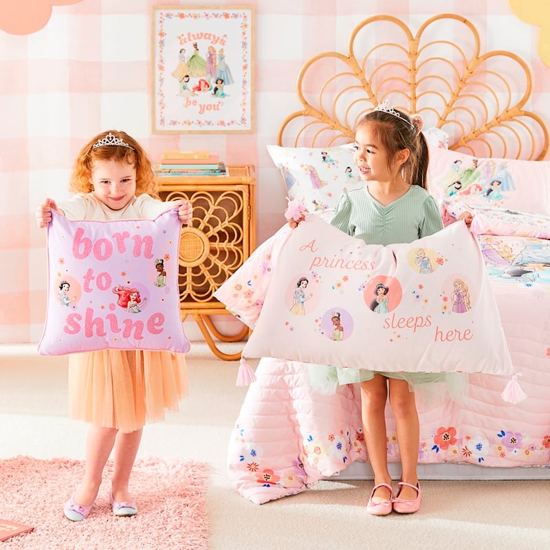 Disney Princess A Princess Sleeps Here Text Pillowcase