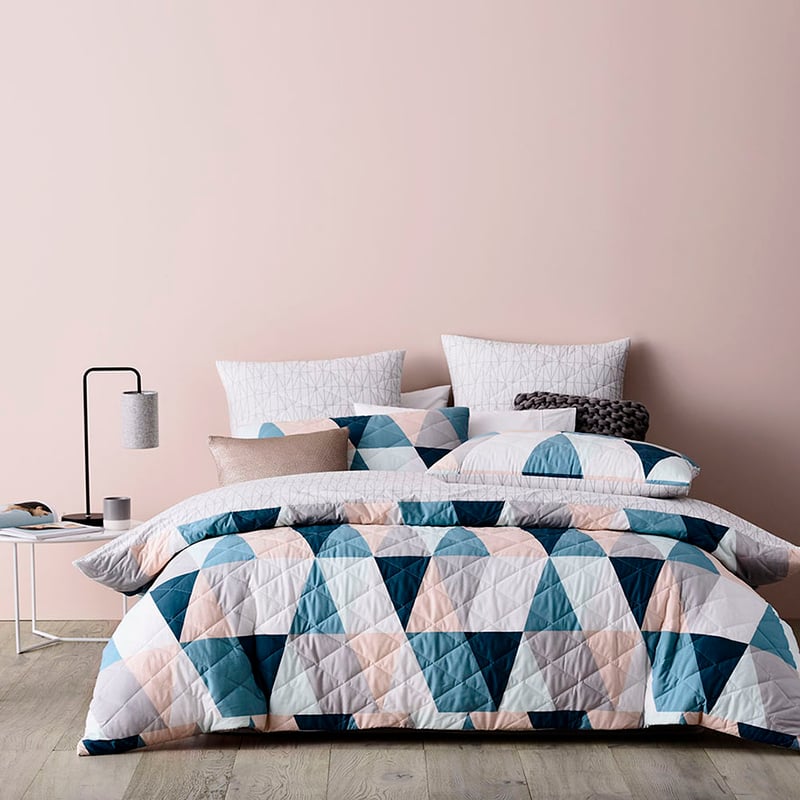 Clea Bedlinen Queen Teal Quilt Cover