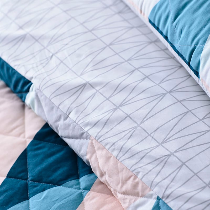 Clea Bedlinen Queen Teal Quilt Cover