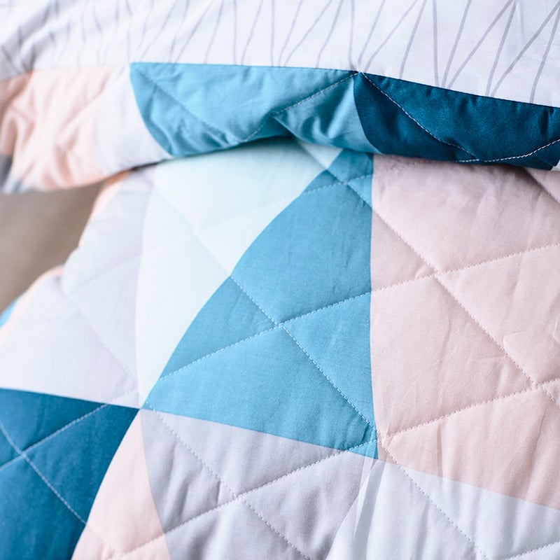 Clea Bedlinen Queen Teal Quilt Cover