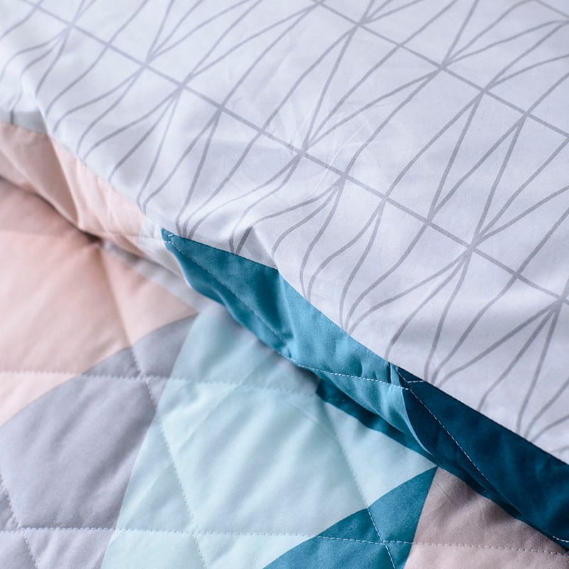Clea Bedlinen Queen Teal Quilt Cover