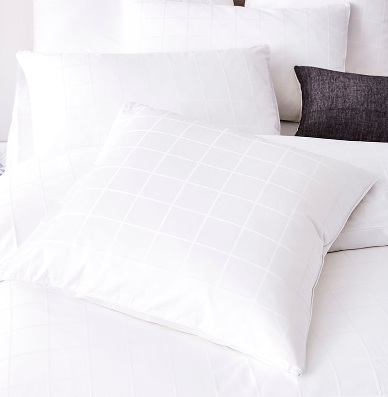 Gramercy Grid 1000TC Quilt Cover White