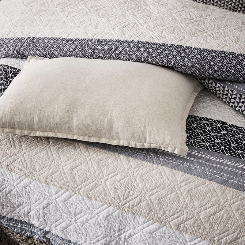 Jetta Quilted Quilt Cover Stone 