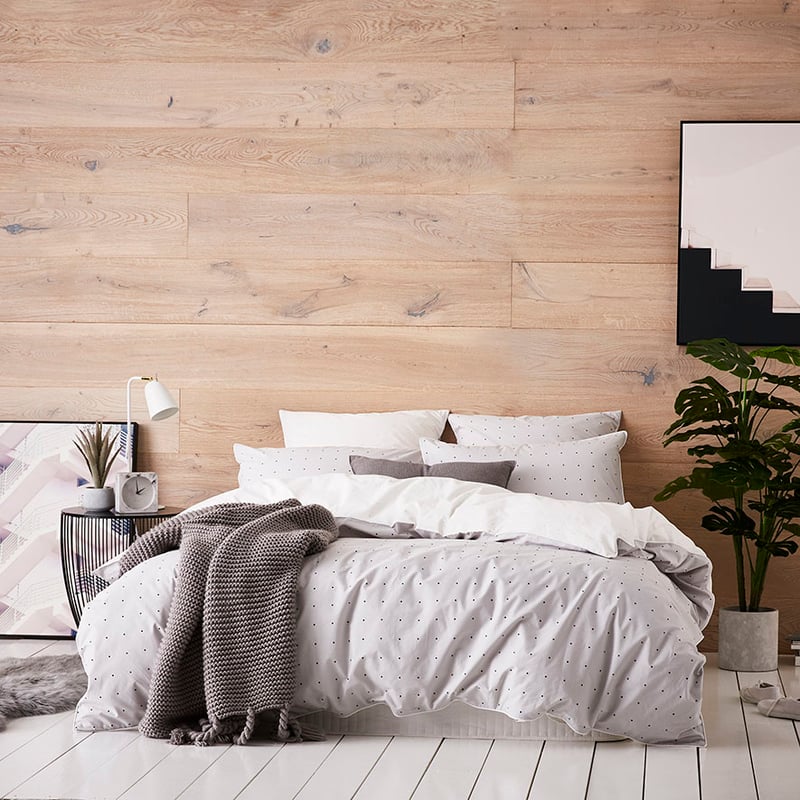 Microdot Quilt Cover Set Grey