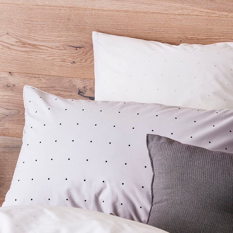 Microdot Quilt Cover Set Grey
