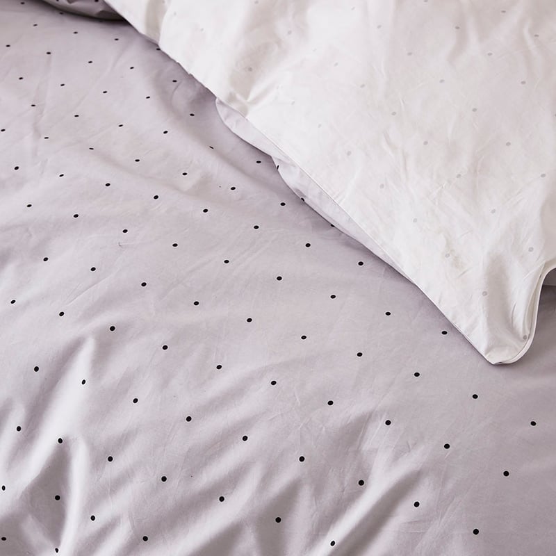 Microdot Quilt Cover Set Grey