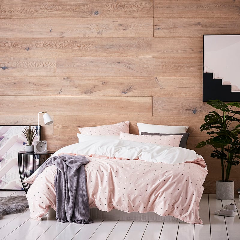 Microdot Quilt Cover Set Pink