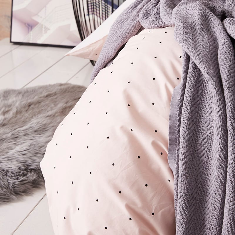 Microdot Quilt Cover Set Pink