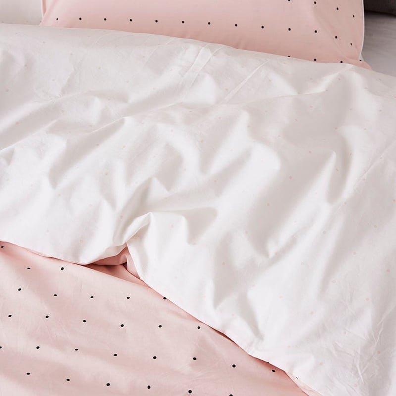Microdot Quilt Cover Set Pink