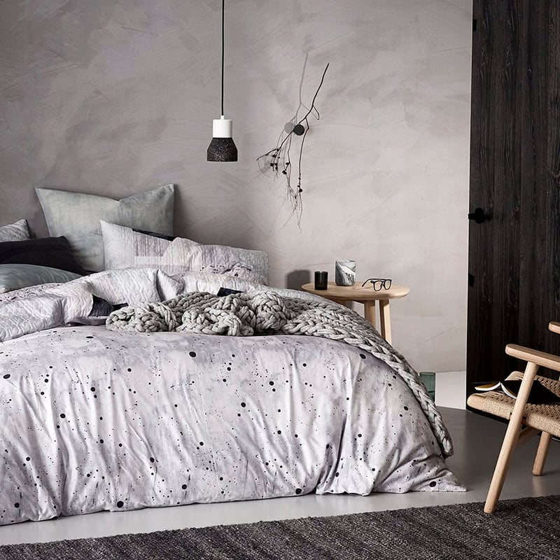 Morrison Quilted Quilt Cover Sky Grey