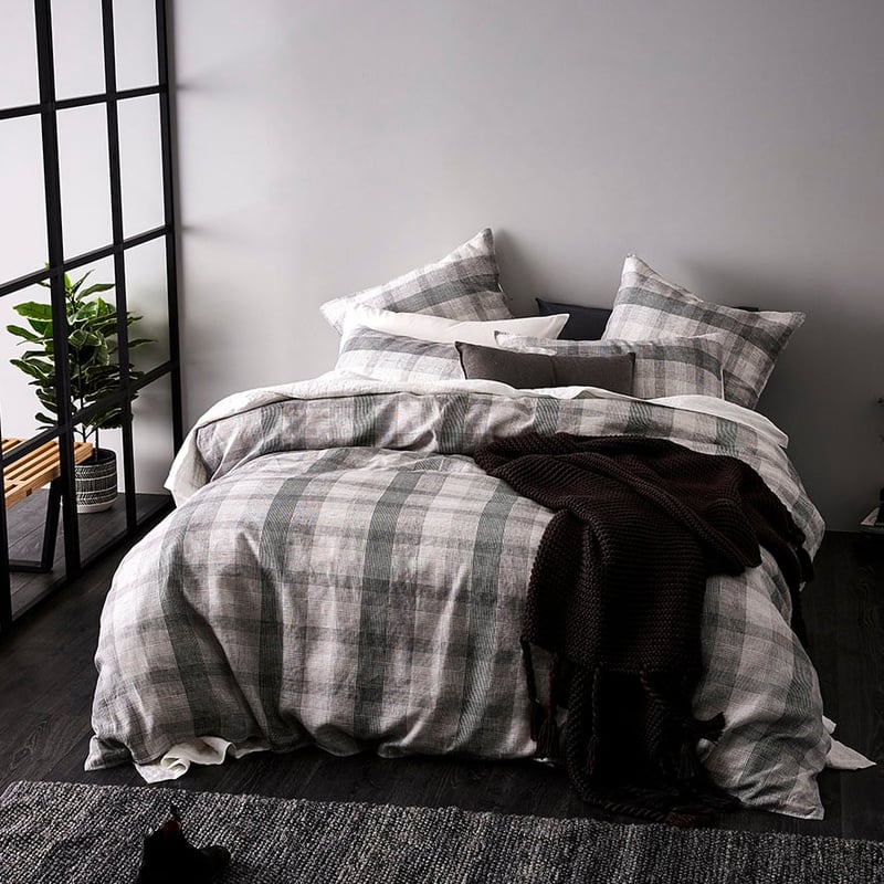 Aston Check Black and White Quilt Cover Set