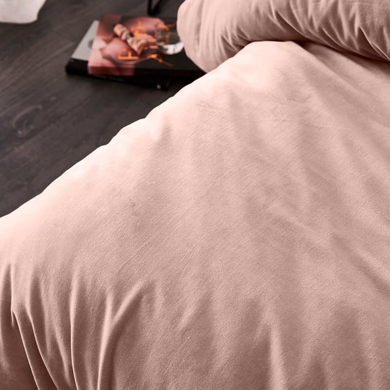 Cotton Velvet Quilt Cover Pink