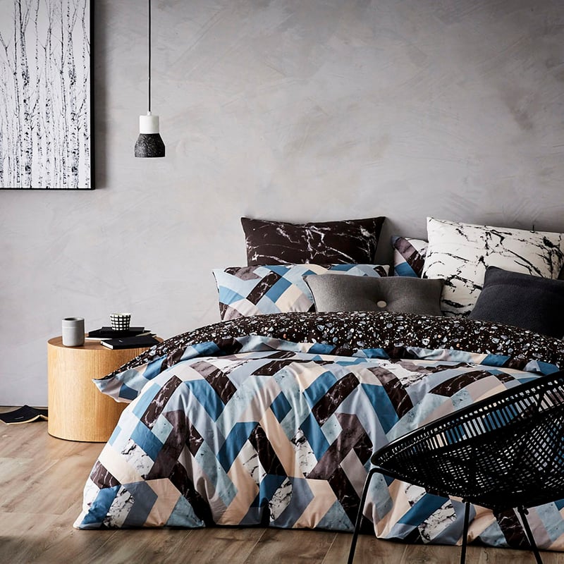 Geode Quilt Cover Set Teal