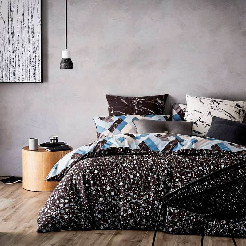 Geode Quilt Cover Set Teal