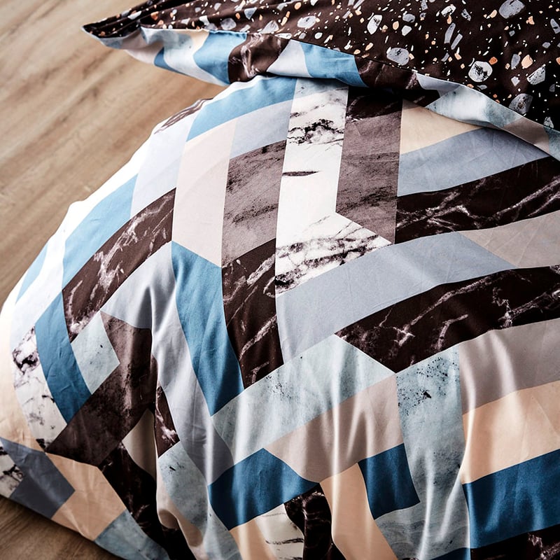 Geode Quilt Cover Set Teal