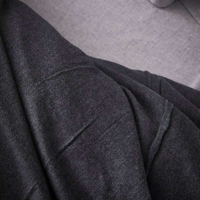 Super Soft Brushed Flannelette Quilt Cover Silver/Charcoal