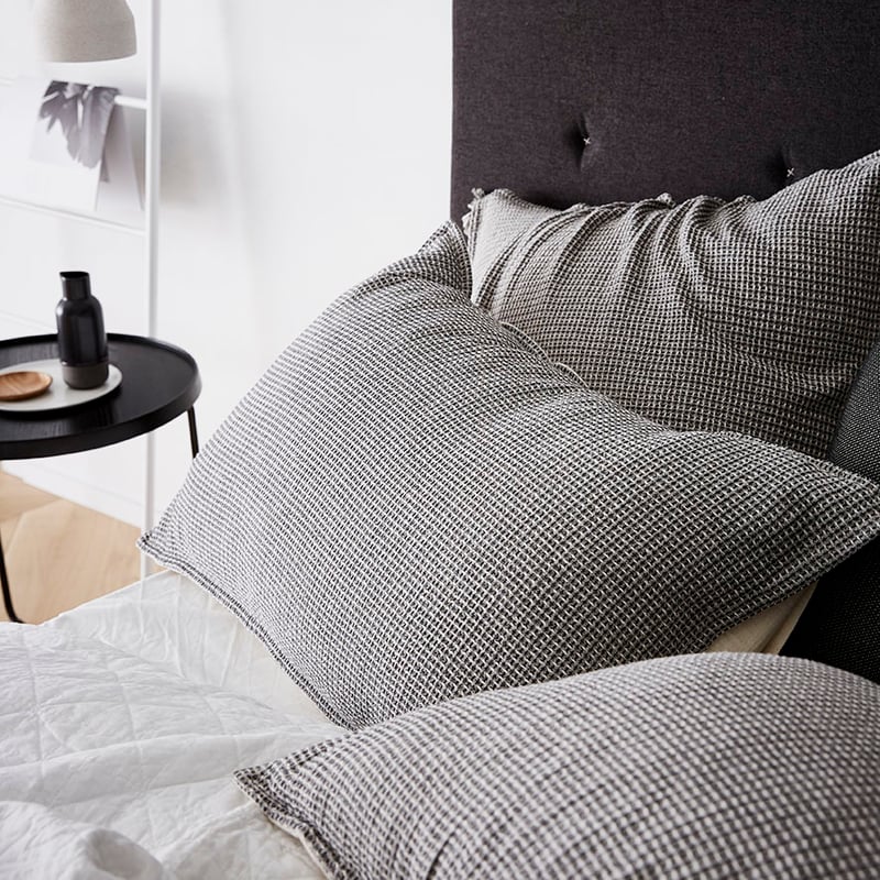 European Collection Venice Waffle Quilt Cover Black