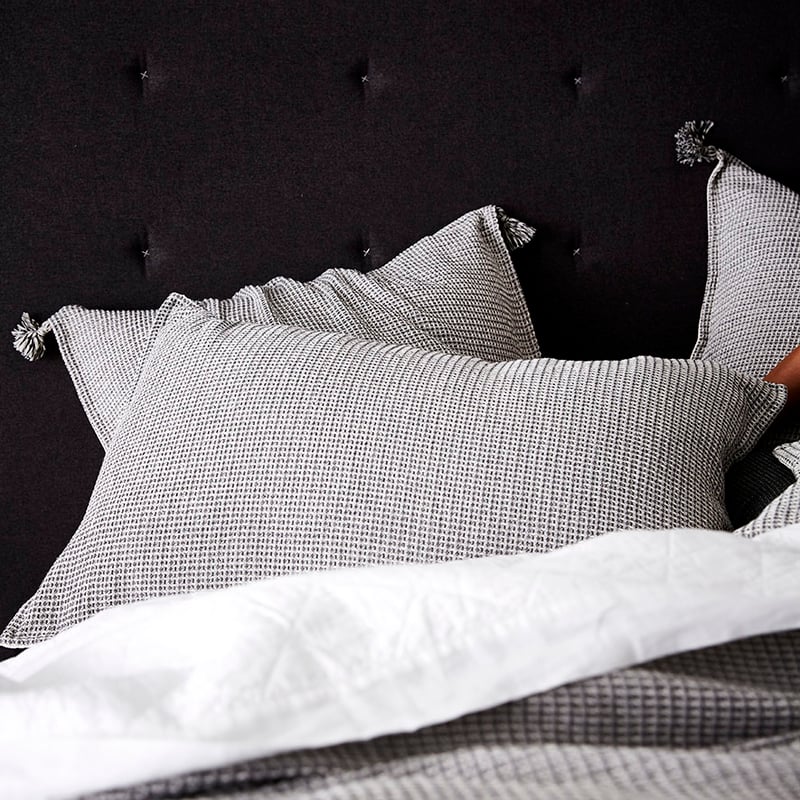 European Collection Venice Waffle Quilt Cover Black