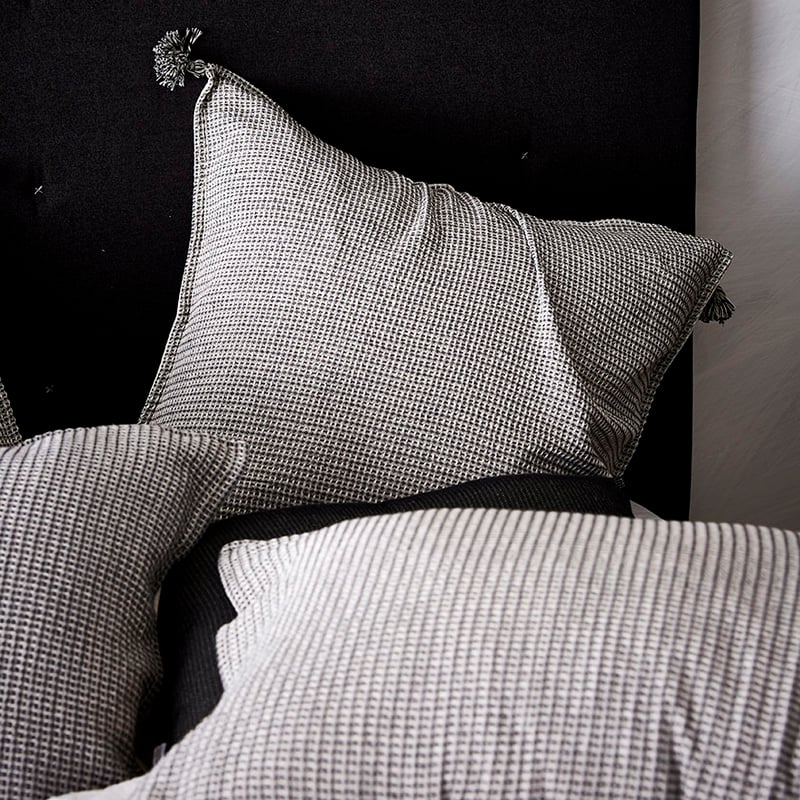 European Collection Venice Waffle Quilt Cover Black