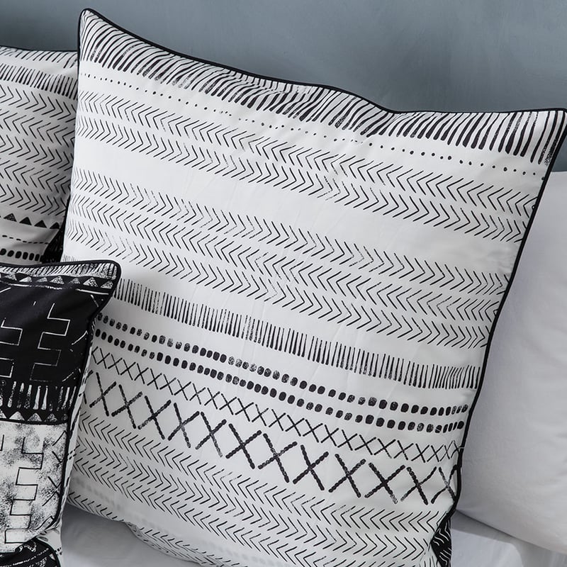 Dakota Quilt Cover Set Black