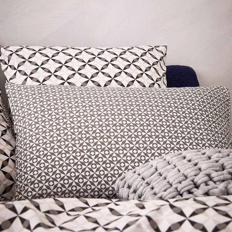 August Quilt Cover Set Charcoal