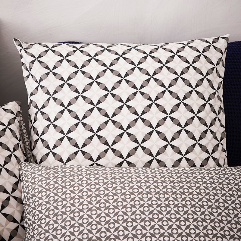 August Quilt Cover Set Charcoal