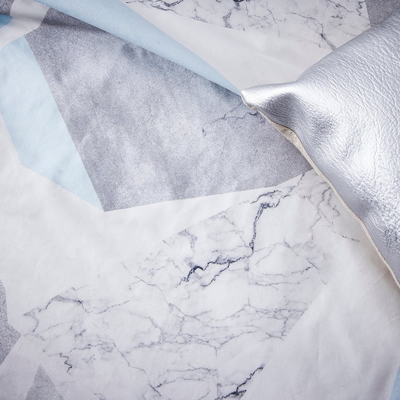 Carrara Marble Print Quilt Cover Set White