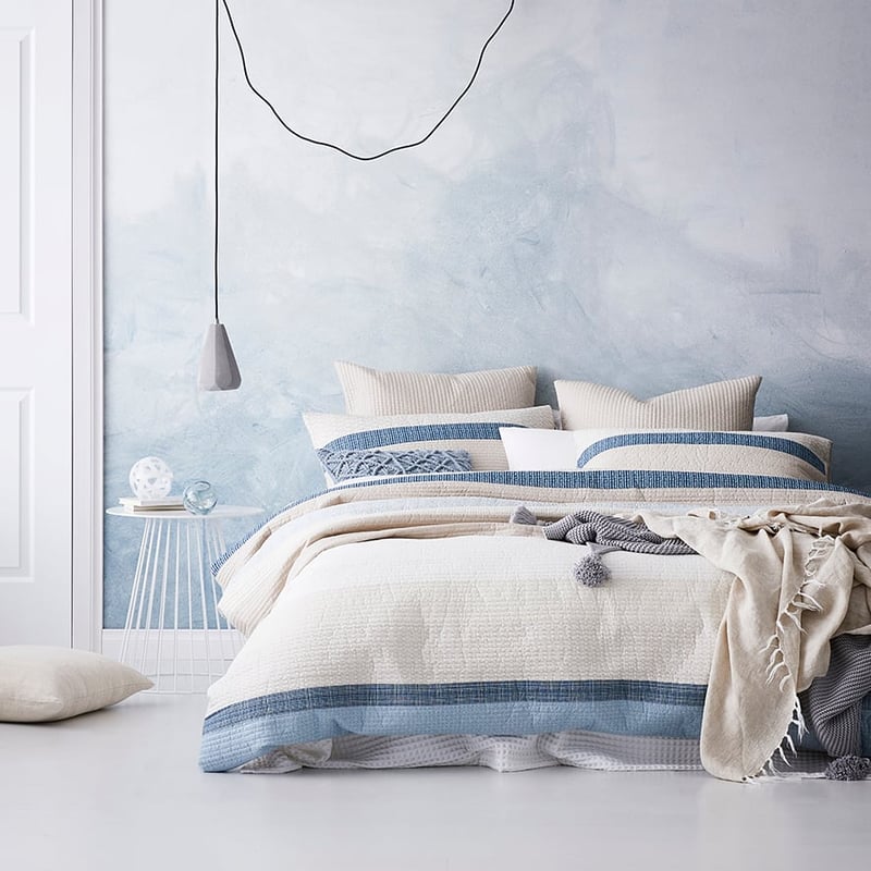 Amaranth Quilted Quilt Cover Blue