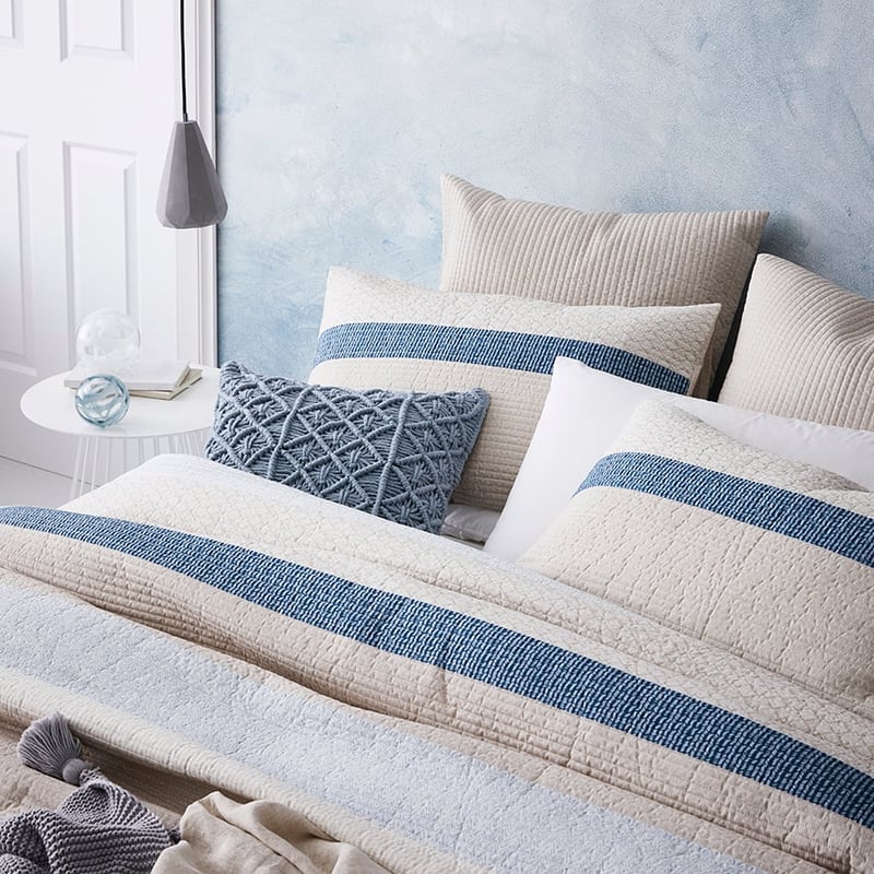 Amaranth Quilted Quilt Cover Blue