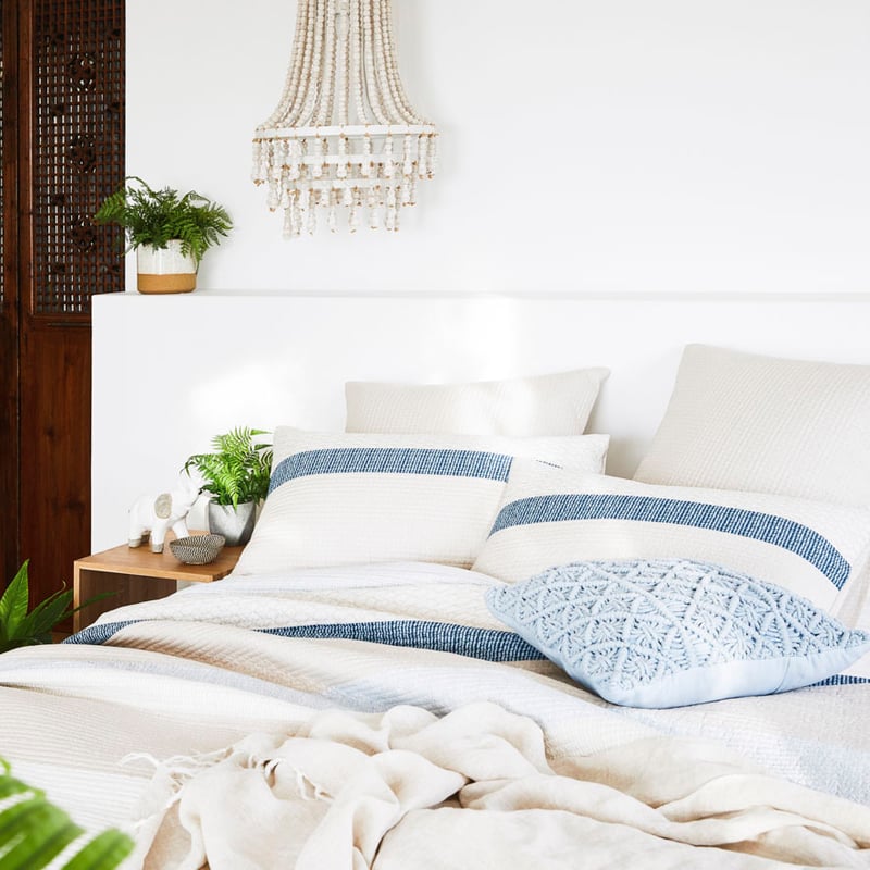 Amaranth Quilted Quilt Cover Blue