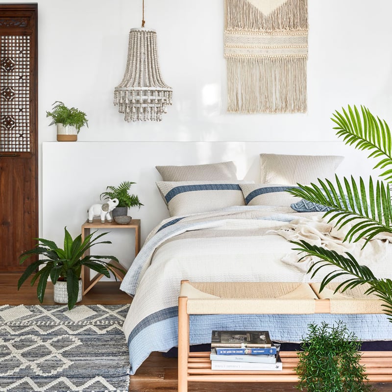 Amaranth Quilted Quilt Cover Blue