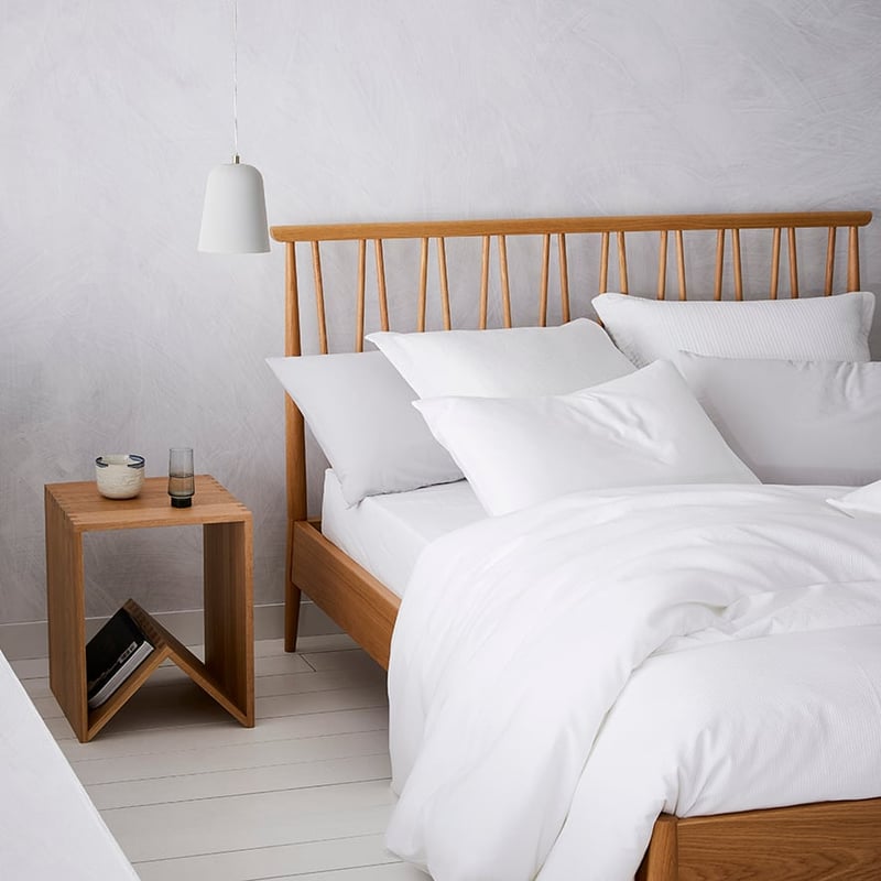 European Collection Shimmer Quilt Cover White