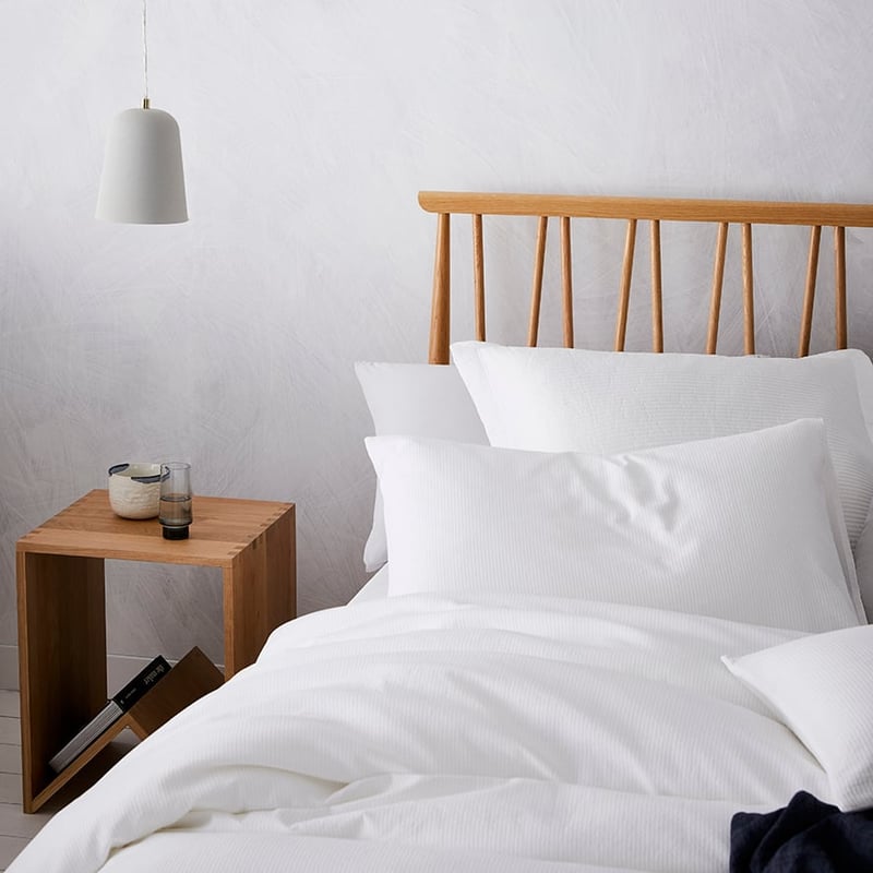 European Collection Shimmer Quilt Cover White