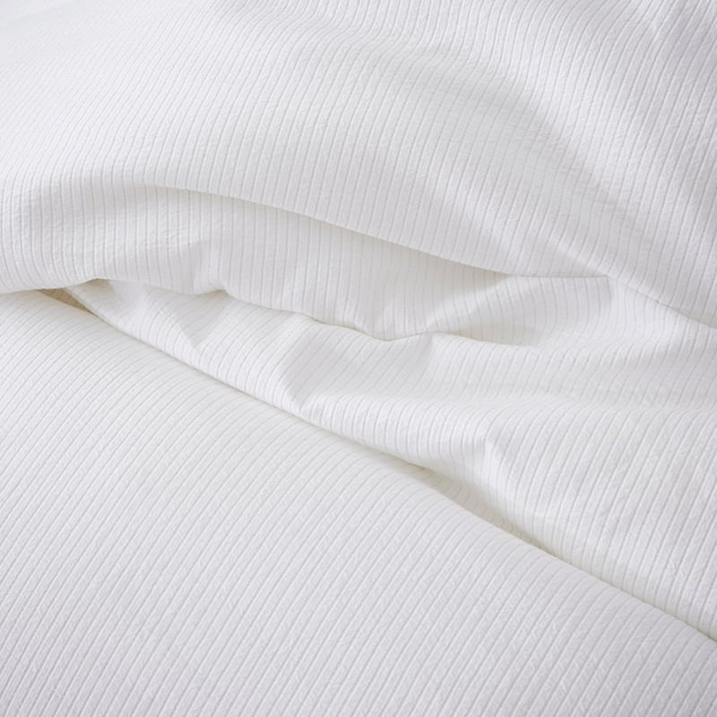 European Collection Shimmer Quilt Cover White
