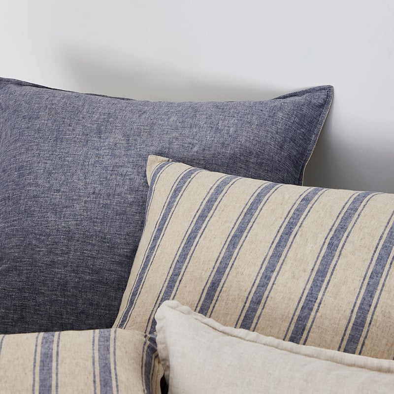 Harbour Stripe Quilt Cover Set Storm