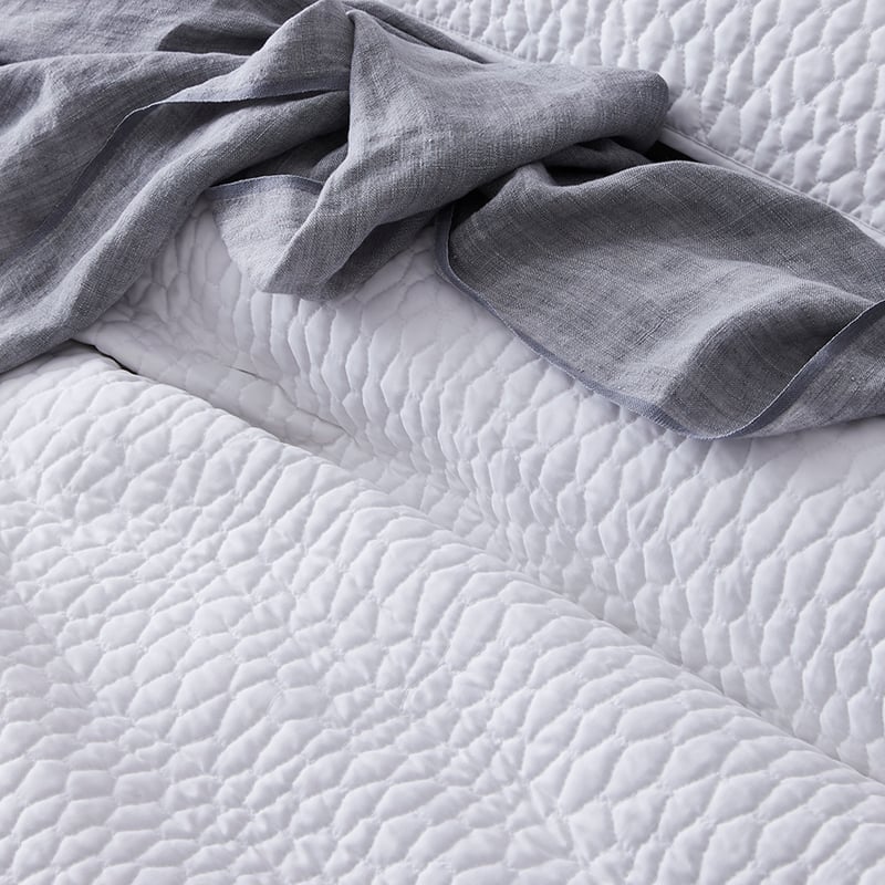 Jerome Quilted Quilt Cover White