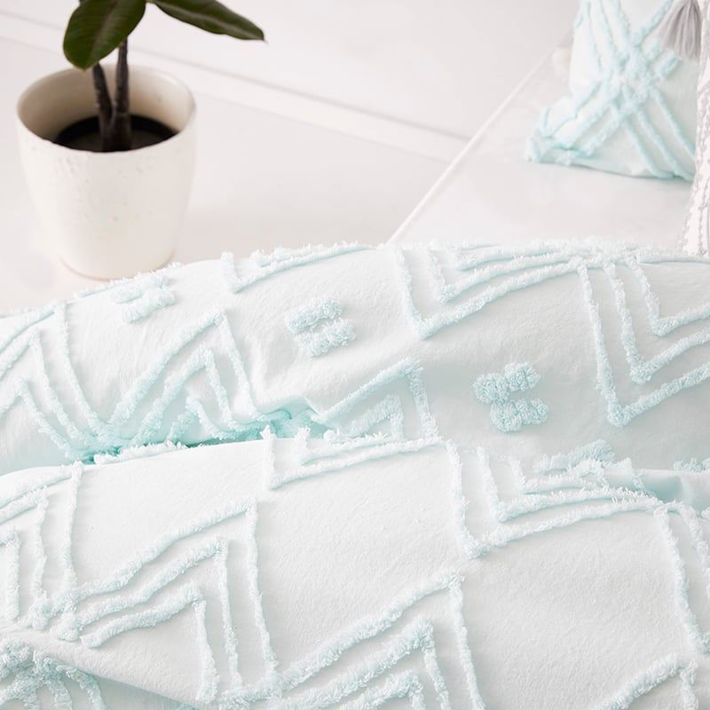 Kerela Quilt Cover Blue Glass