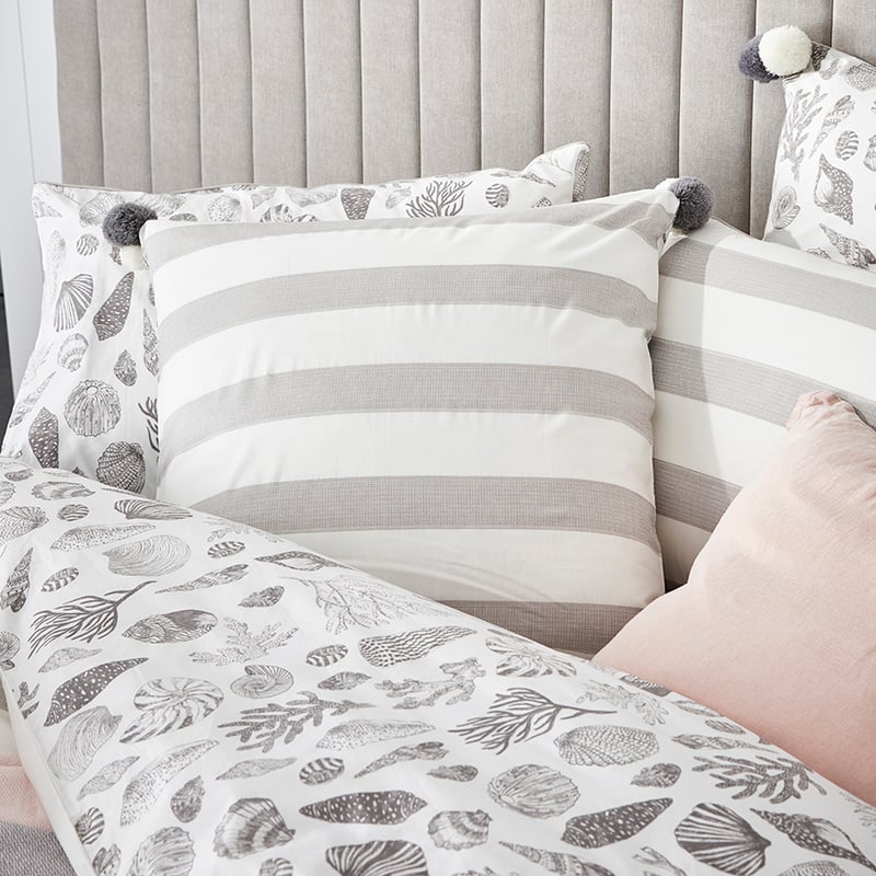 Shelly Beach Quilt Cover Set Stone